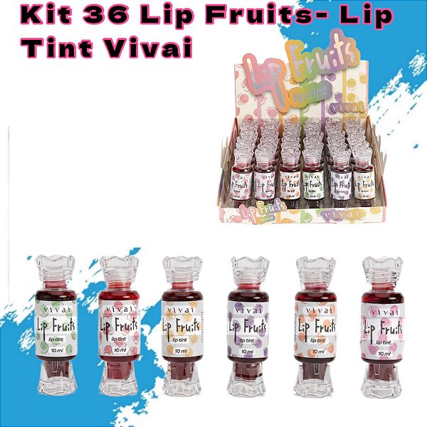 Kit 36un Lip Tint Vivai Com Cheirinho de Fruta