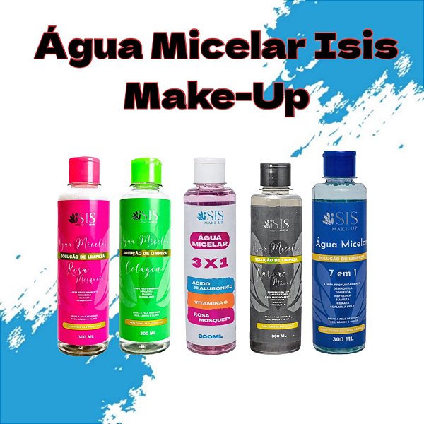 Agua Micelar Rotina Skincare Limpa a pele e Tira a Maquiagem Isis Make-up