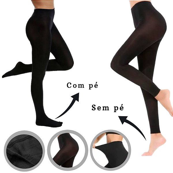 Meia Calça Grossa Fio 80 Com ou Sem Pé