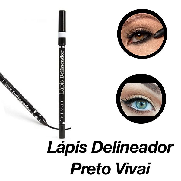 Lápis Caneta Delineadora Preto Tonalidade 1 A Prova de Água Vivai