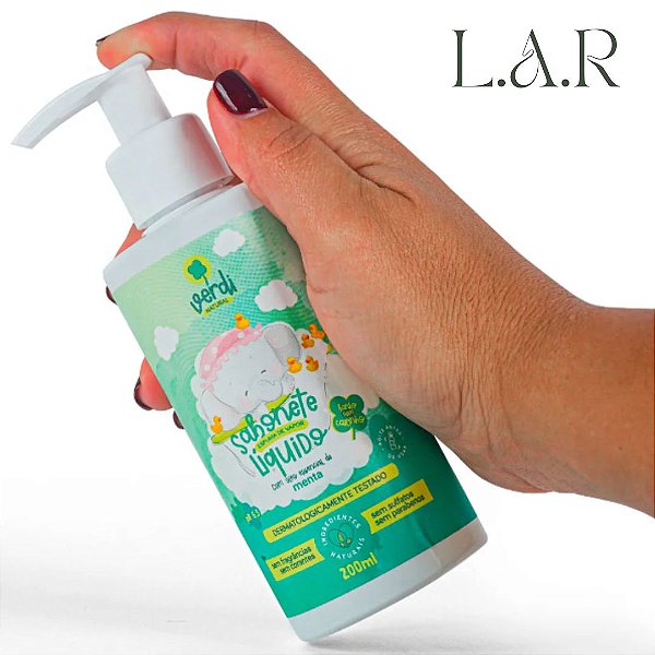 Sabonete Líquido / Xampu Natural Vegano de Menta _ Verdi Natural