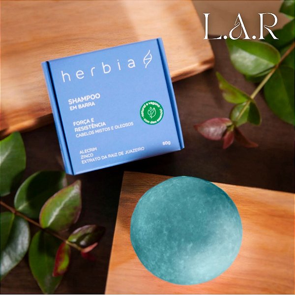 Xampu Natural Sólido Cabelos Secos, Ressecados e Danificados 80 g _ Herbia