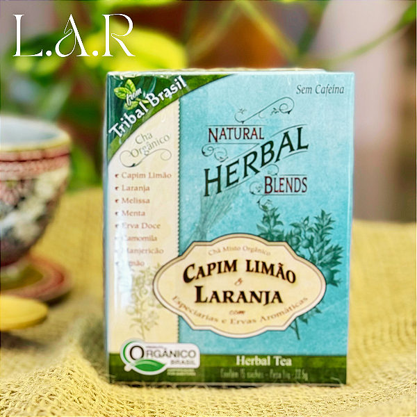 Chá Orgânico Funcional Capim-limão e Laranja - Tribal Brasil