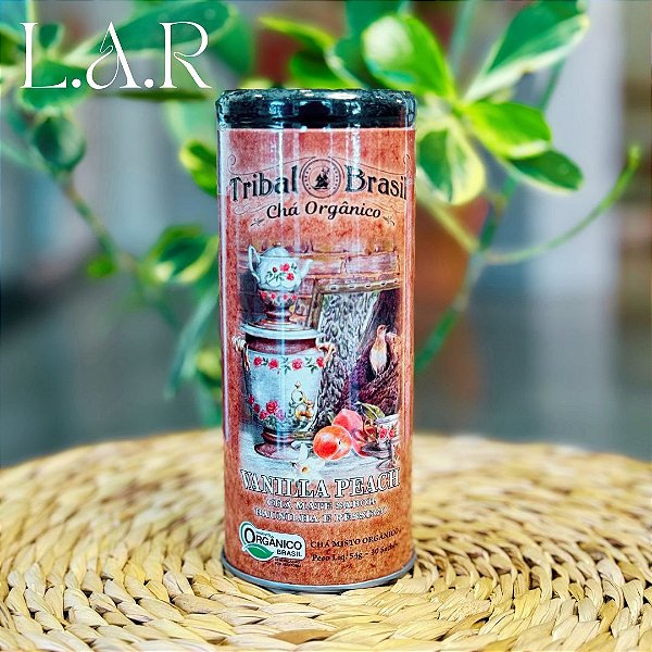 Chá Orgânico Vanilla Peach Lata - Tribal Brasil
