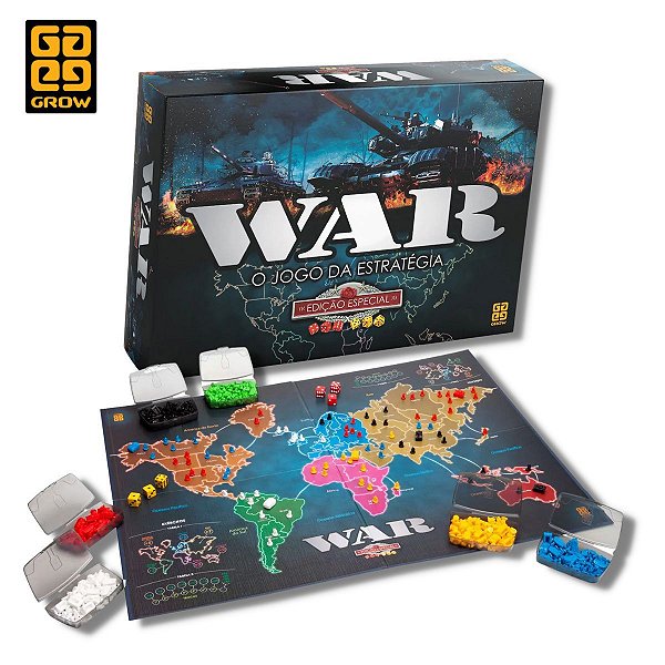 JOGO TABULEIRO MESA WAR EDICAO ESPECIAL GROW ORIGINAL NOVO