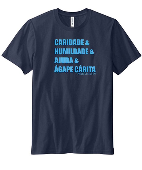 Camiseta Masculina Básica Ágape Cárita | Motivos Blue