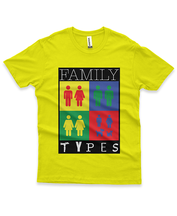 Ágape Carita®️ Family Types ::: Camiseta Exclusiva :::  Amarela