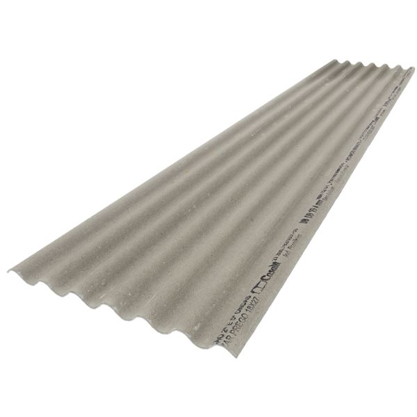 Telha de Fibrocimento Ondulada 4mm 2,44x0,50m Casalit