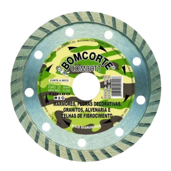 Disco Diamantado 4 1/2X20mm Turbo Seco Combatt