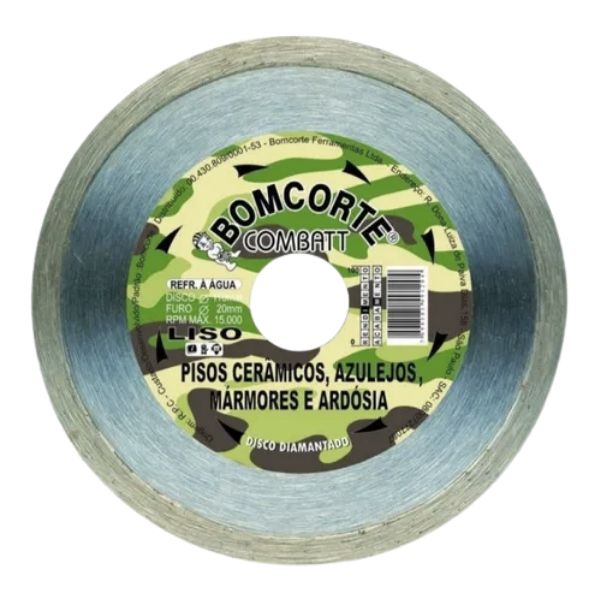 Disco Diamantado 4 1/2X20mm Liso água Combatt