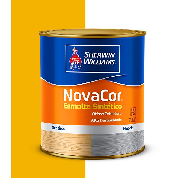 TINTA ESMALTE AMARELO 225ml NOVACOR ALTO BRILHO  - SHERWIN WILLIAMS