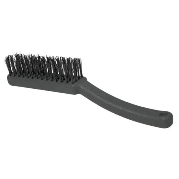ESCOVA DE AÇO 4 FILEIRAS CABO DE PLASTICO - ROMA