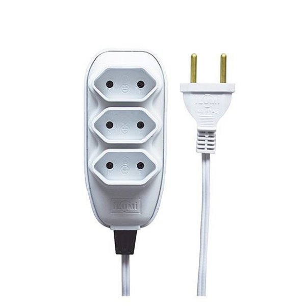 EXTENSAO 3 TOMADAS 10 METROS (2 PINOS PP 2x0,75mm) - ILUMI