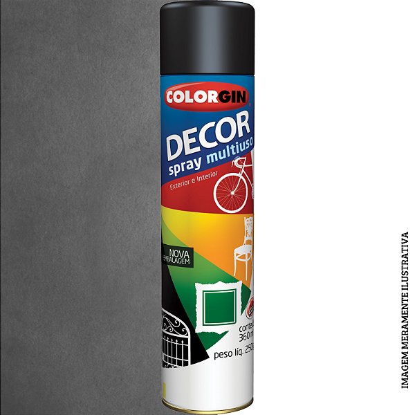 TINTA SPRAY DECOR GRAFITE 360ML         -COLORGIN