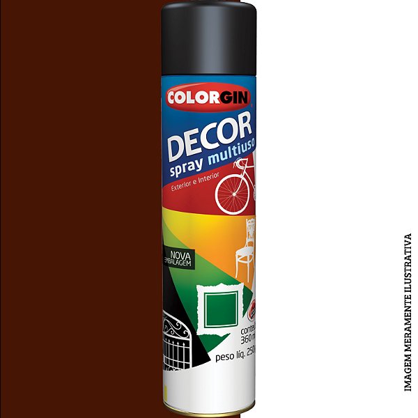 TINTA SPRAY DECOR MARROM CAFÉ 360ML         -COLORGIN