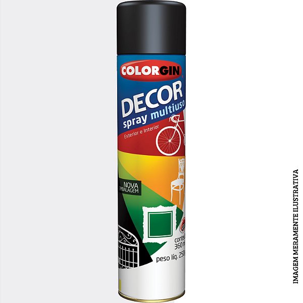 TINTA SPRAY DECOR BRANCO FOSCO 360ML     -COLORGIN