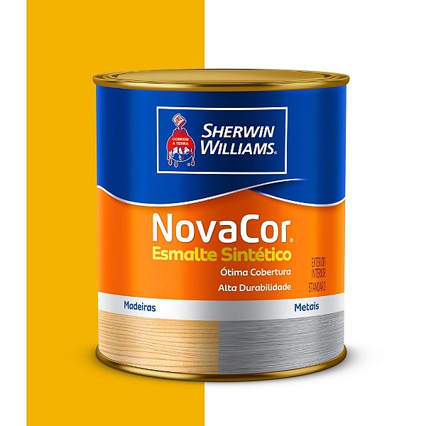 TINTA ESMALTE AMARELO 900ml NOVACOR ALTO BRILHO  - SHERWIN WILLIAMS