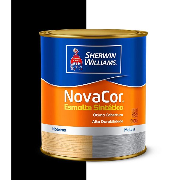 TINTA ESMALTE PRETO 900ml NOVACOR ALTO BRILHO  - SHERWIN WILLIAMS