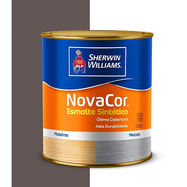TINTA ESMALTE CINZA MÉDIO 3,600ml NOVACOR ALTO BRILHO  - SHERWIN WILLIAMS