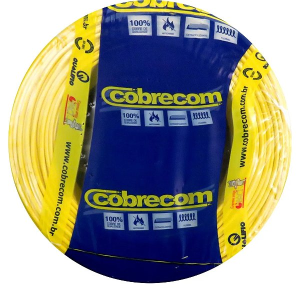 CABO FLEXÍVEL 1,5mm² 750V AMARELO 100M - Cobrecom