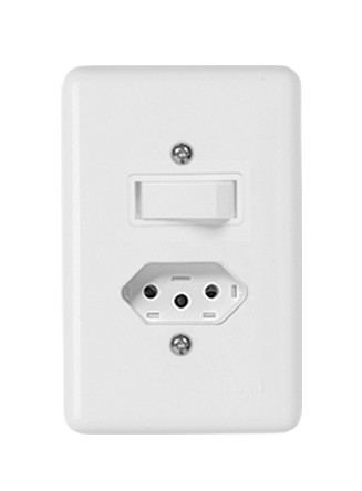 INTERRUPTOR 1S + TOMADA 20A STYLUS - ILUMI