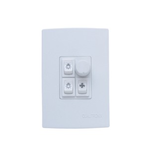 CONTROLE VENTILADOR ROTACAO +2 LAMPADAS BRANCO - QUALITRONIX