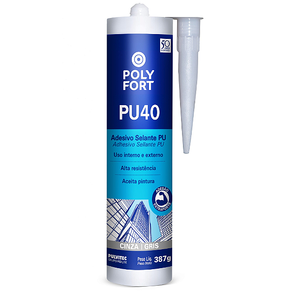 ADESIVO SELANTE PU40 CINZA 387g - PULVITEC