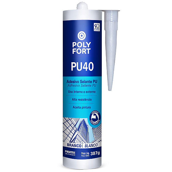 ADESIVO SELANTE PU40 BRANCO 387g - PULVITEC