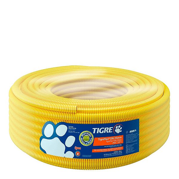 CONDUITE CORRUGADO AMARELO TFLEX 25MM C/50M - TIGRE
