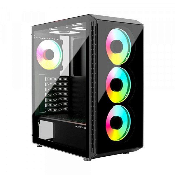Gabinete Gamer Bluecase Onix BG-047 Lateral Vidro Mid-Tower ATX m-ATX