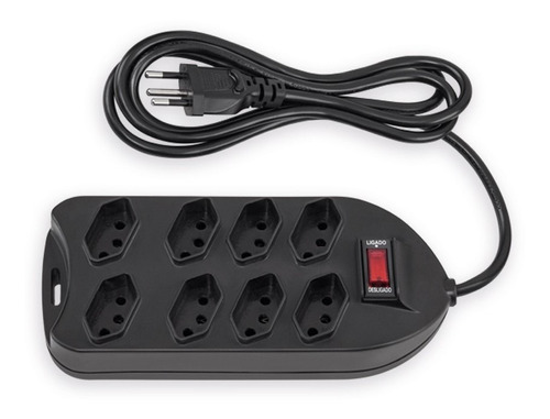 Protetor Filtro De Linha Intelbras 8 Tomadas Epe 1008+ Preto