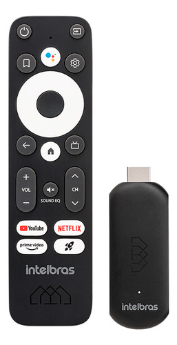 Smart Tv Stick Full Hd Intelbras Cor Preto Tipo De Controle