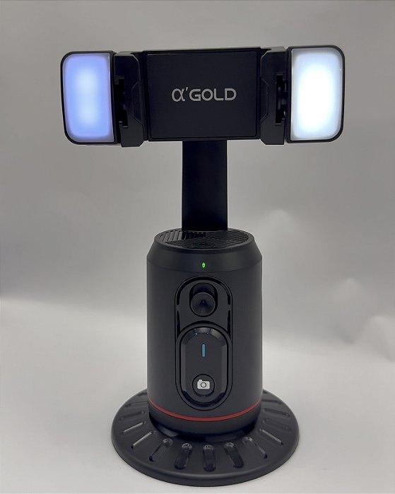 Gimbal Suporte Celular 360 Reconhecimento Facial Com Led