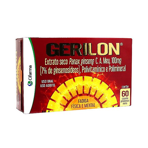 Polivitamínico Gerilon 100mg 60 Cápsulas Gelatinosas Moles