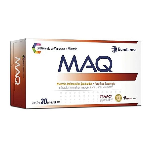Suplemento De Vitaminas E Minerais MAQ 30 Comprimidos