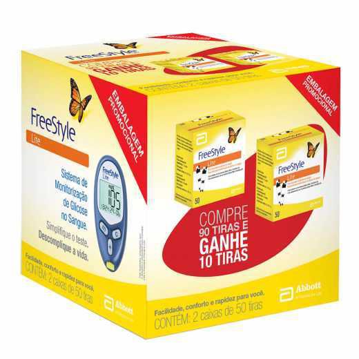 Pack Promocional FreeStyle Lite Com 100 Tiras-Teste
