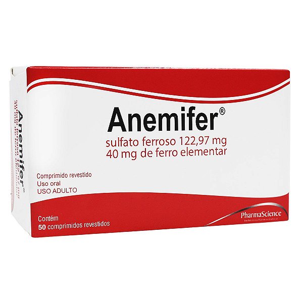 Suplemento Alimentar Anemifer 40mg 50 Comprimidos Revestidos