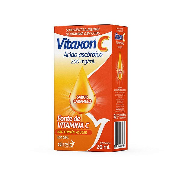 Suplemento Alimentar Em Gotas Vitaxon C Sabor Caramelo 20ml