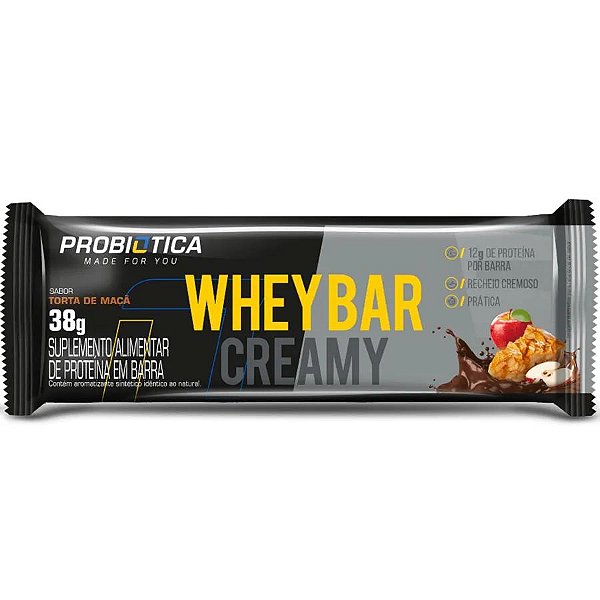 Suplemento Em Barra Whey Bar Creamy Sabor Torta De Maçã 38g