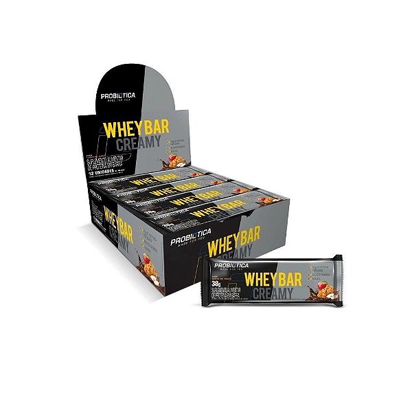Whey Bar Creamy Torta De Maçã 12 Unidades De 38g Cada