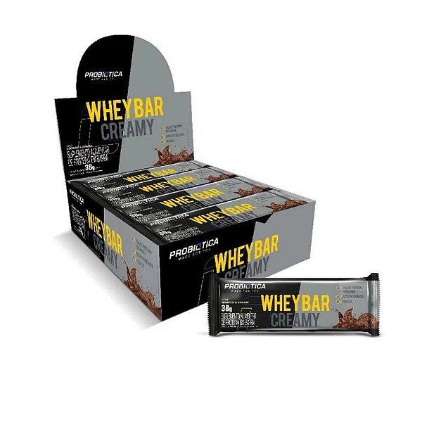Whey Bar Creamy Cookies & Cream 12 Unidades De 38g Cada