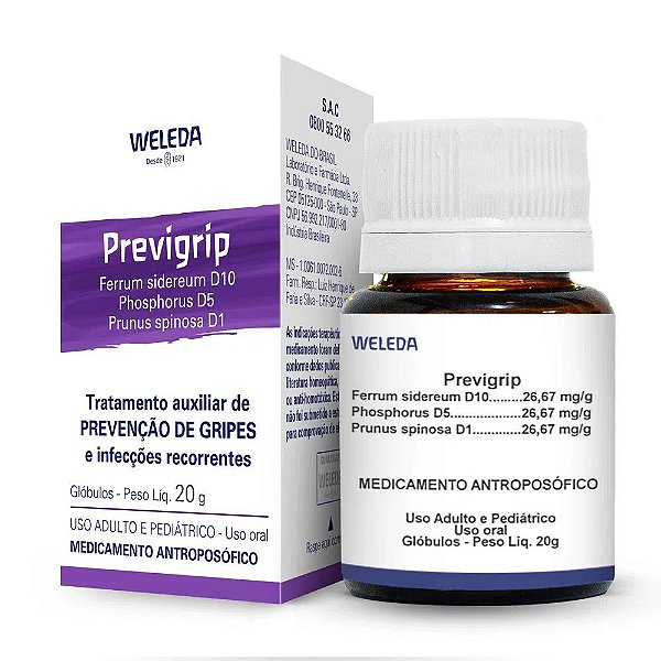 Previgrip Em Glóbulos Weleda 20g