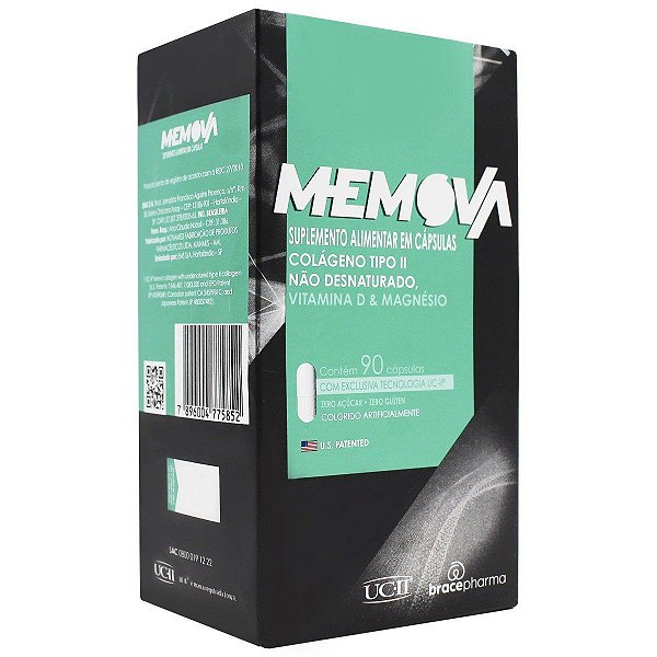 Suplemento Alimentar Memova Colágeno Tipo II Não Desnaturado 90 Cápsulas