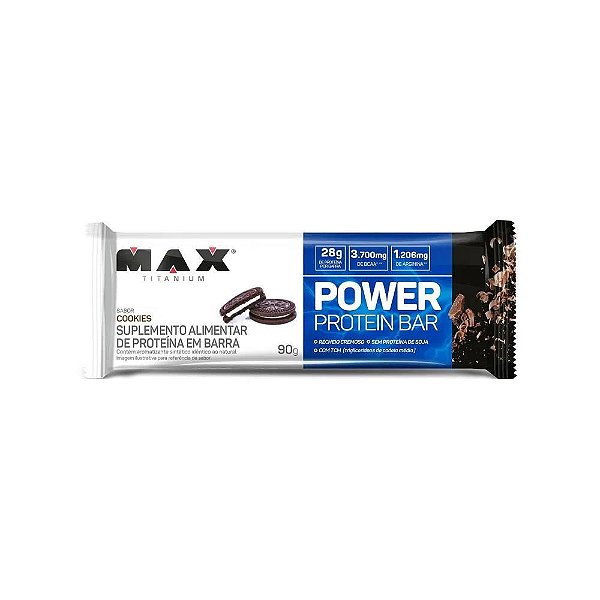Barra Proteica Power Protein Bar Max Titanium Cookies 90g