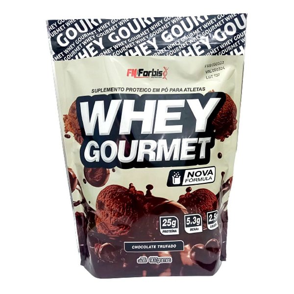 Suplemento Em Pó Whey Gourmet Chocolate Trufado Refil 907g