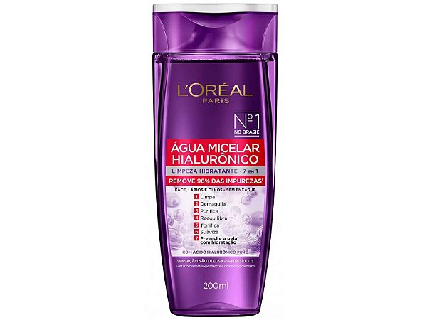 Água Micelar Hialurônico L'Oréal Paris 7 Em 1 200ml