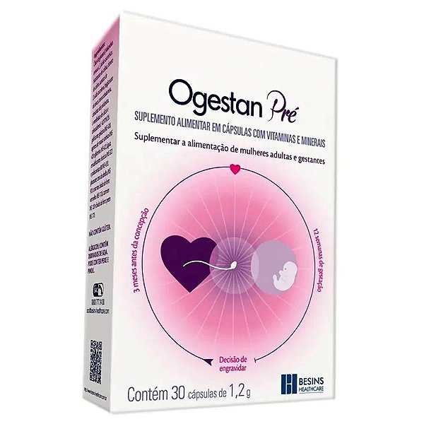 Suplemento Alimentar Ogestan Pré 30 Cápsulas De 1,2g Cada