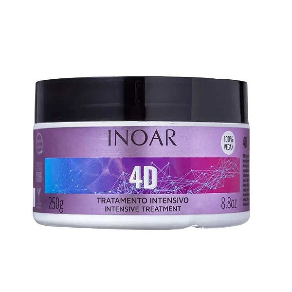 Máscara De Tratamento Intensivo Capilar Inoar 4D 250g