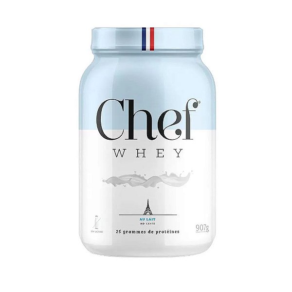 Suplemento Alimentar Em Pó Chef Whey Zero Lactose Sabor Ao Leite Pote 907g