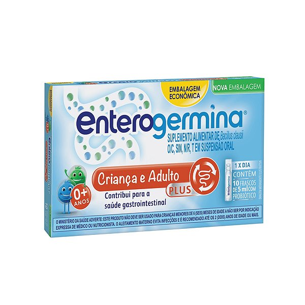 Enterogermina Plus 10 Flaconetes Com 5ml Cada